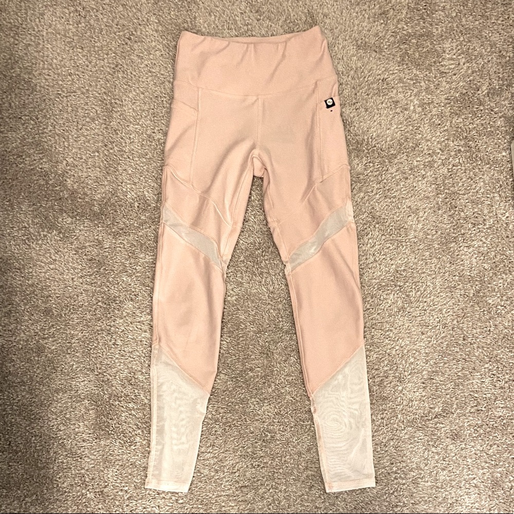 Old navy, pink and sheer leggings